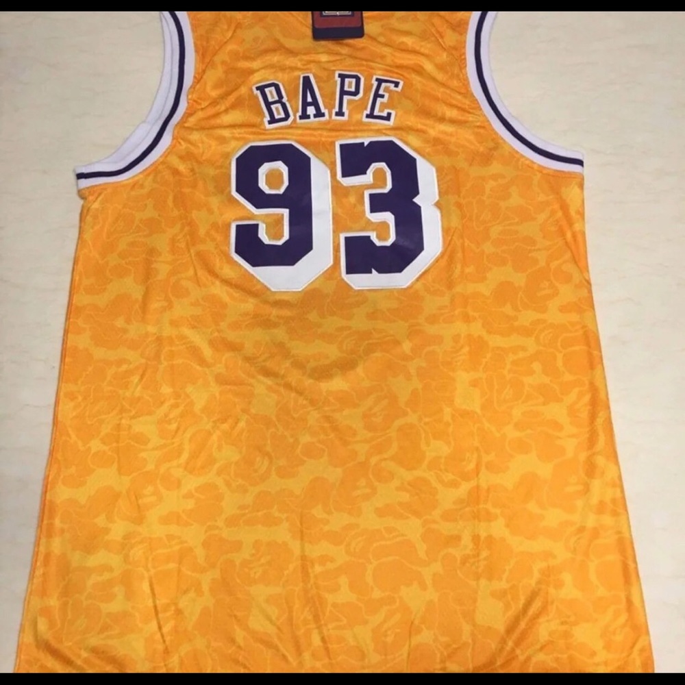 🔥Lakers X Bape 93 Fully Stitched Jersey🔥 - Picture 3 of 3